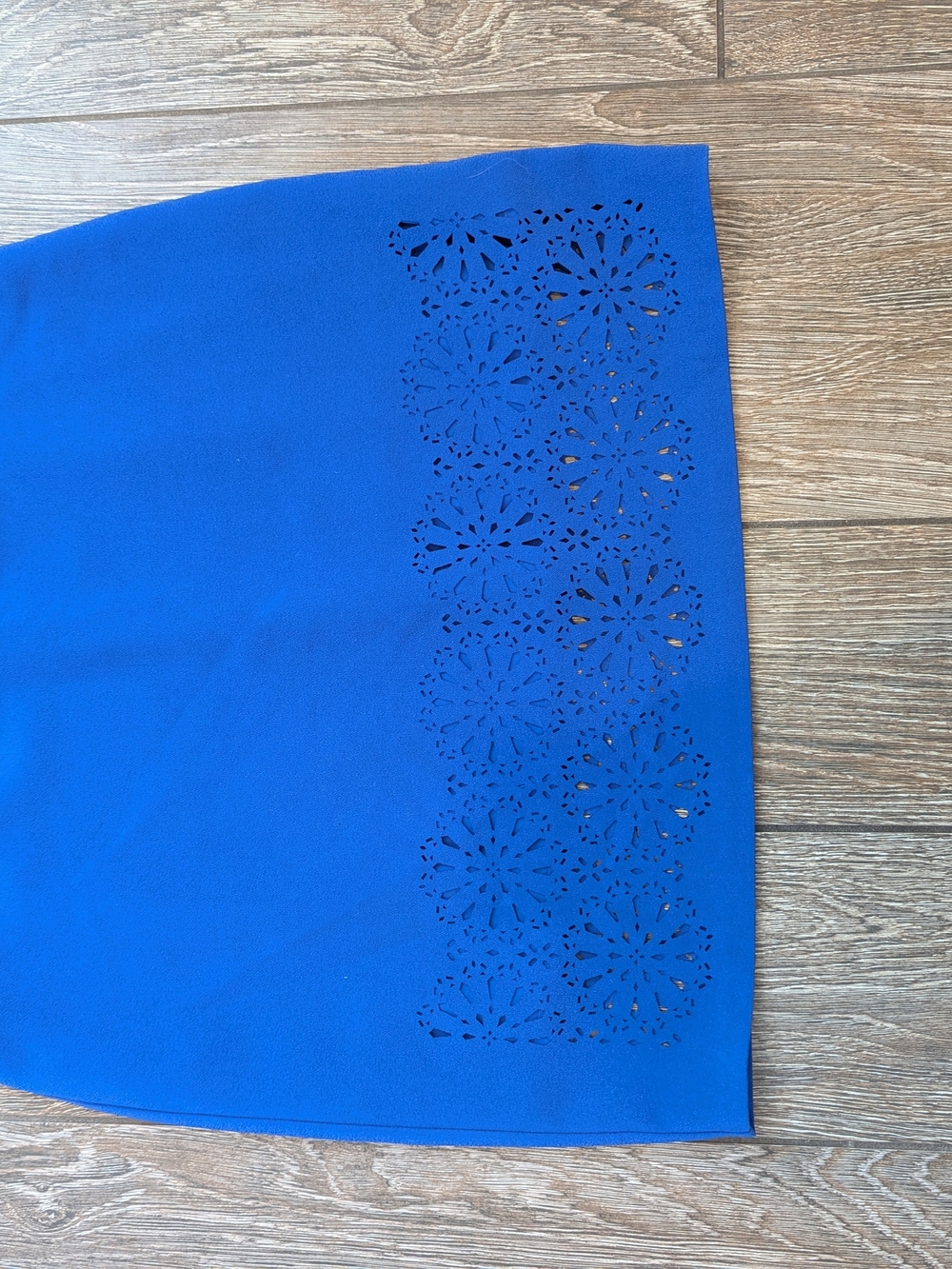 Banana Republic Cobalt Blue Spaghetti-Strap Mini Dress Shift Eyelet Cutout 6P - Picture 2 of 11